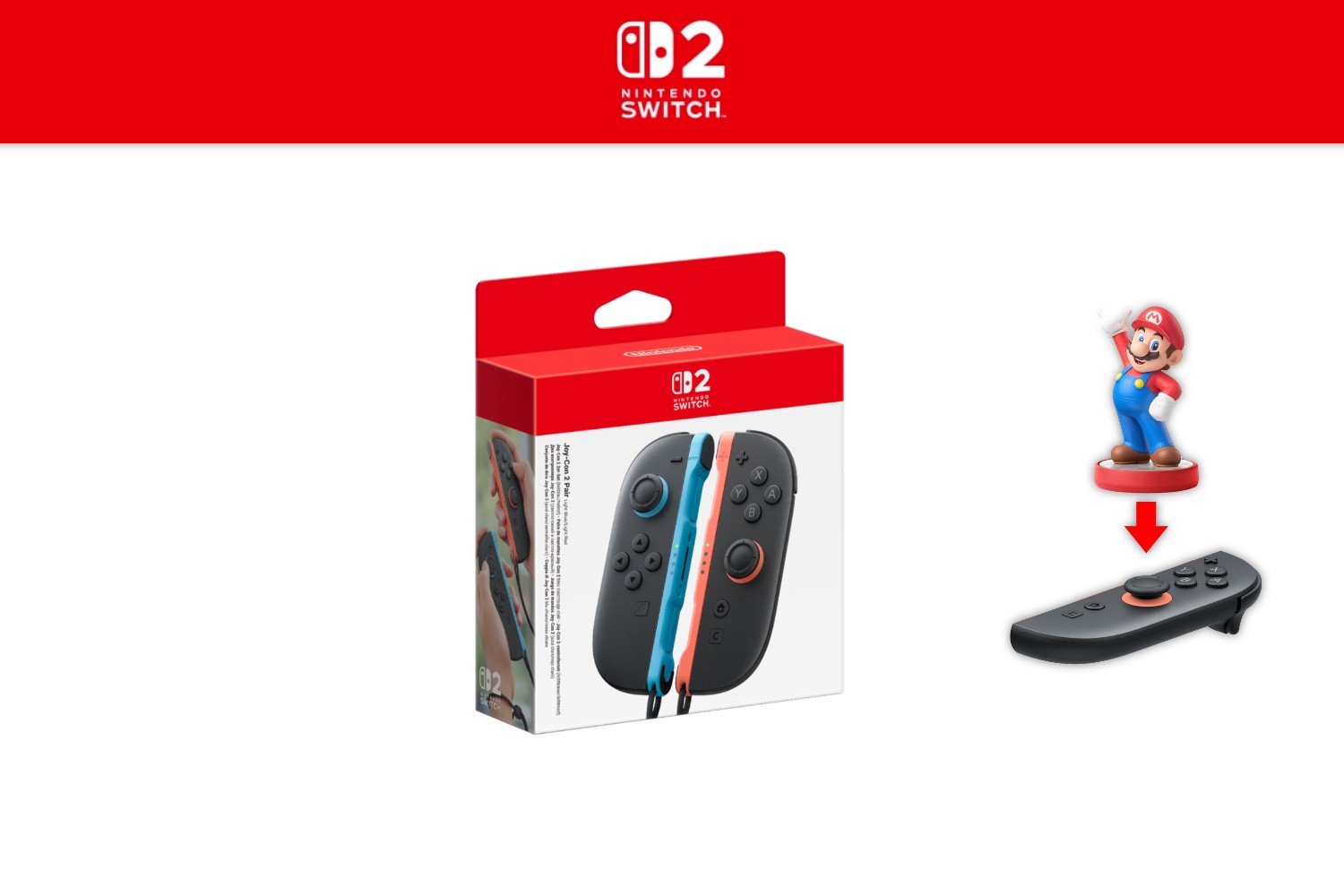 Joy-Con 2 Pair - Light Blue/Light Red - Switch 2