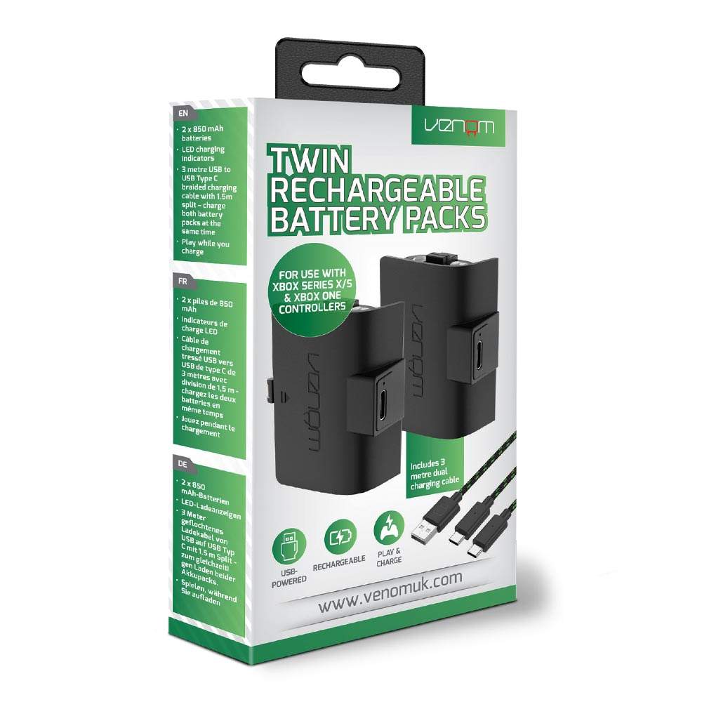 Venom Twin Rechargeable Battery Packs - XBX
