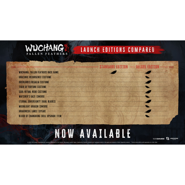 Wuchang: Fallen Feathers Deluxe Edition (ROW)